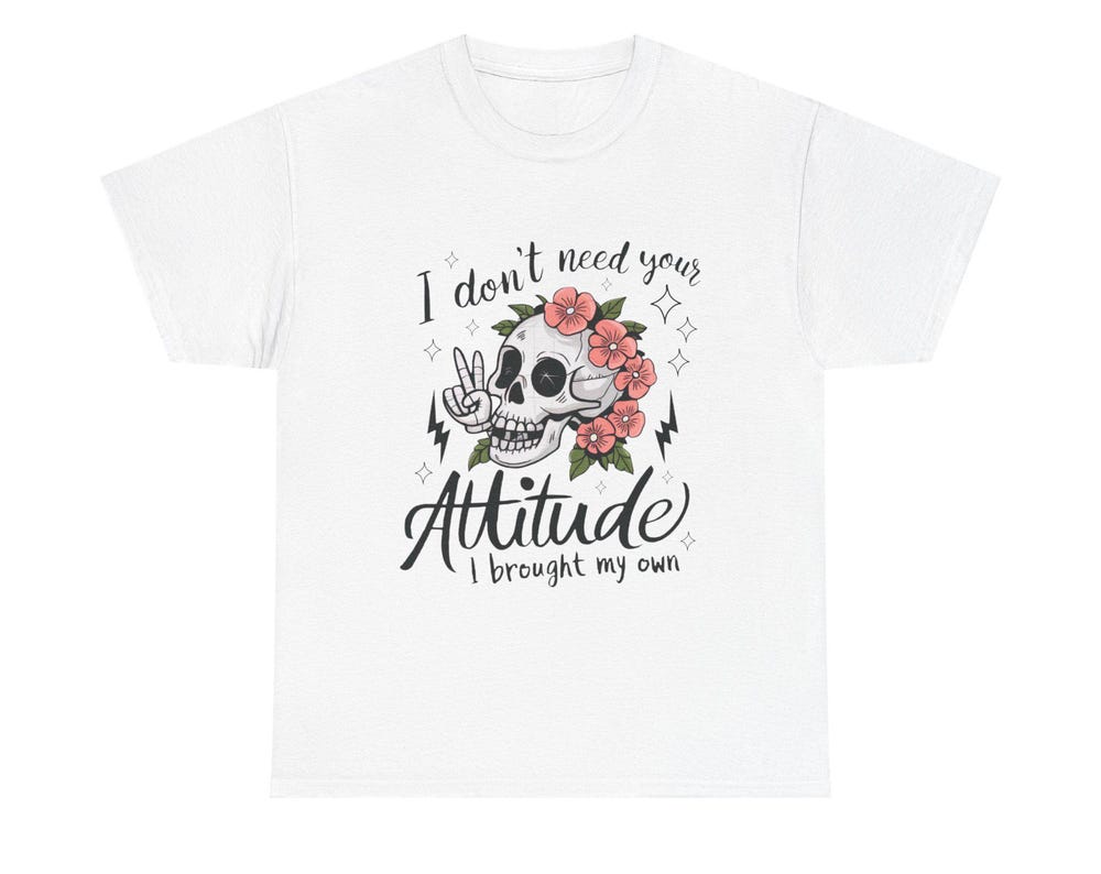 Skull Attitude Tee - Edgy Graphic Shirt