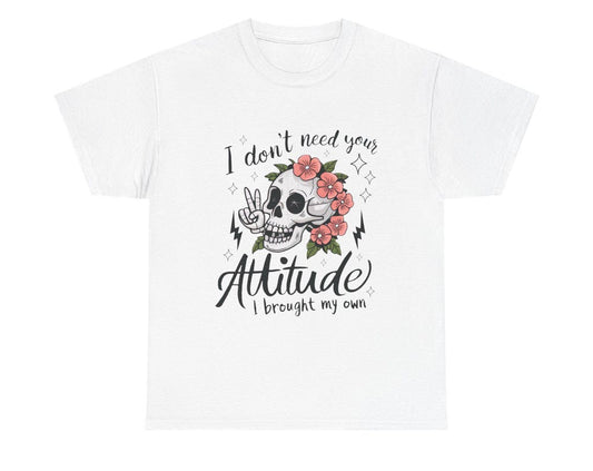 Skull Attitude Tee - Edgy Graphic Shirt